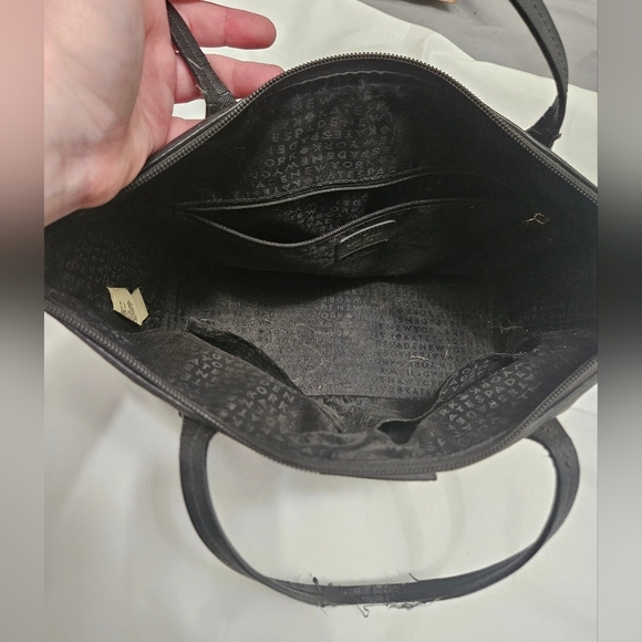 Kate Spade Black Glitter Striped Hand Bag! - Picture 5 of 9